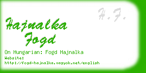 hajnalka fogd business card